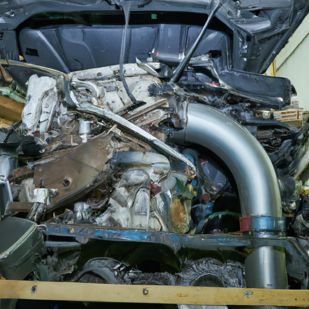 Sala macchine ripotenziata con motore common-rail in officina a Genova.